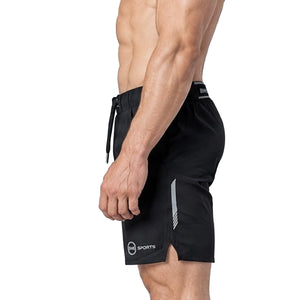 BWB Men's Black Sports Gym Running Shorts
