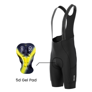 BWB Men’s Pro Black Summer Cycling Cargo Bib Shorts