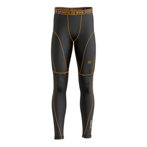 BWB Men's Black/Orange Premium Full Body Recovery Compression Bundle