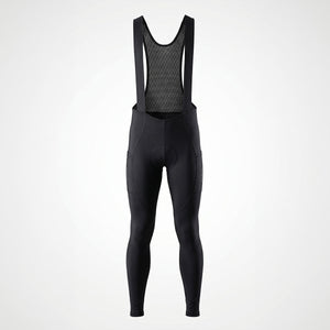 BWB Men's Thermal Frost Performance Gel Padded Cycling Cargo Bib Tights