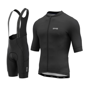 BWB MEN'S PRO BLACK SHORT SLEEVE CYCLING JERSEY & BIB SHORTS SET