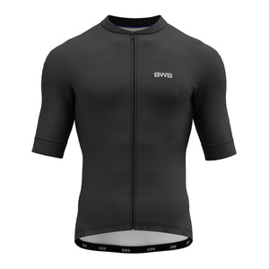 Black Men's Short Sleeve Cycling Jersey & Bib Shorts Set with 3 Pairs Cycling Socks & Free Fingerless Gel Padded Gloves