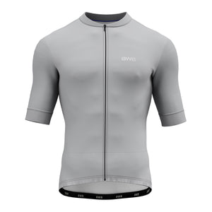 BWB Men's Pro Grey Short Sleeve Summer Cycling Jersey