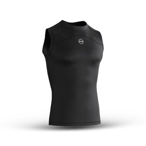 Men's Black Sleeveless Compression Shirt & Gym Shorts Set