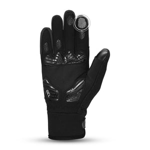 BWB Black Unisex Full Finger Gel Padded Winter Cycling Gloves