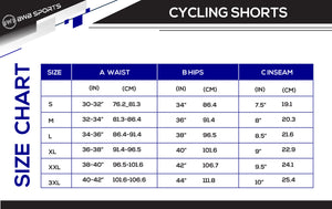 BWB Men’s Essential Navy Blue Gel Padded Summer Cycling Cargo Shorts