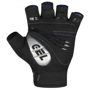 BWB Navy Blue Unisex Fingerless Gel Padded Cycling Gloves