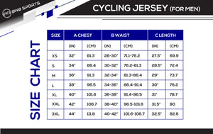 BWB Men's Pro Amber Short Sleeve Summer Cycling Jersey