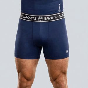 BWB Men's Navy Blue Boxer Shorts – Breathable Sports Underwear