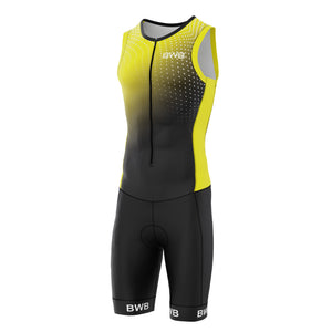 BWB Flash Yellow Men's Sleeveless Padded Triathlon Suit