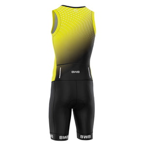 BWB Flash Yellow Men's Sleeveless Padded Triathlon Suit