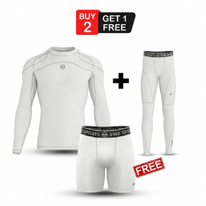 BWB Men's Post Ride White Recovery Bundle (Muscle Recovery Performance Kit)