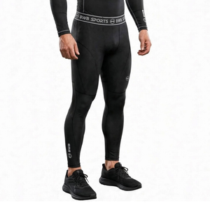 BWB Men's Black Compression Baselayer Leggings