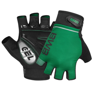 Green Men's Short Sleeve Cycling Jersey & Bib Shorts Set with 3 Pairs Cycling Socks & Free Fingerless Gel Padded Gloves