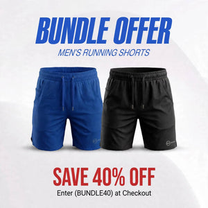 BWB Men's Black Sports Gym Running Shorts