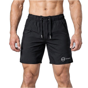 BWB Men's Black Sports Gym Running Shorts