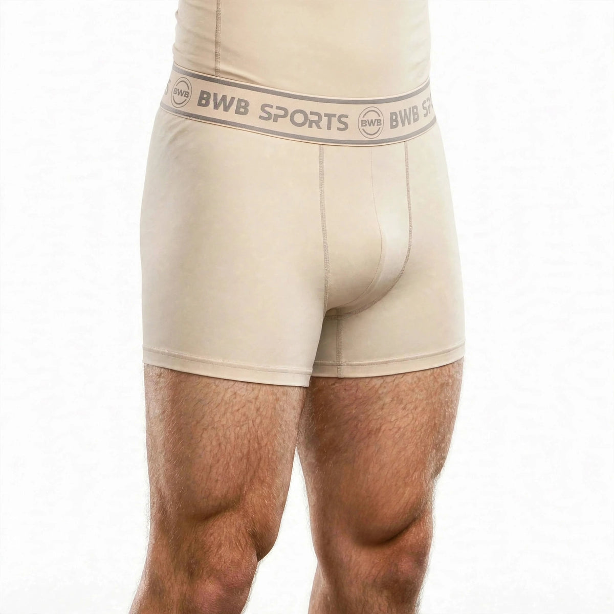 BWB Men's Beige Boxer Shorts – Breathable Sports Underwear