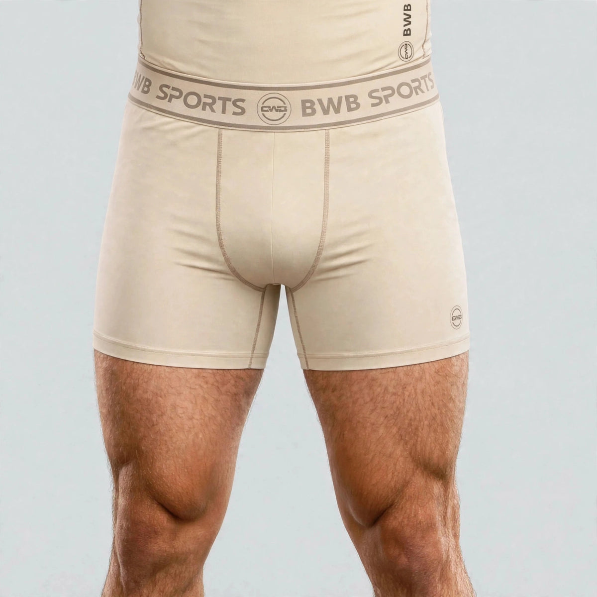 BWB Men's Beige Boxer Shorts – Breathable Sports Underwear