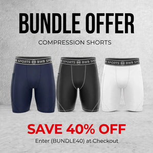 BWB Men's  Compression Shorts – pack of 3