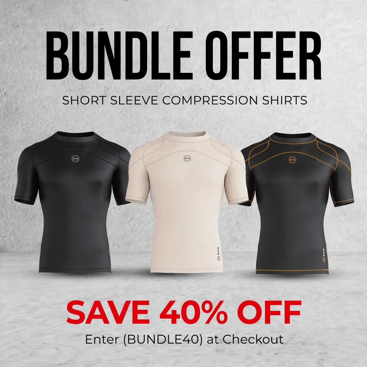 Men's Compression Short Sleeve Shirts - Pack of 3