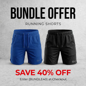BWB Men's Black Sports Gym Running Shorts
