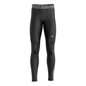 BWB MEN'S BLACK LONG SLEEVE BASELAYER COMPRESSION SHIRT & LEGGINGS SET