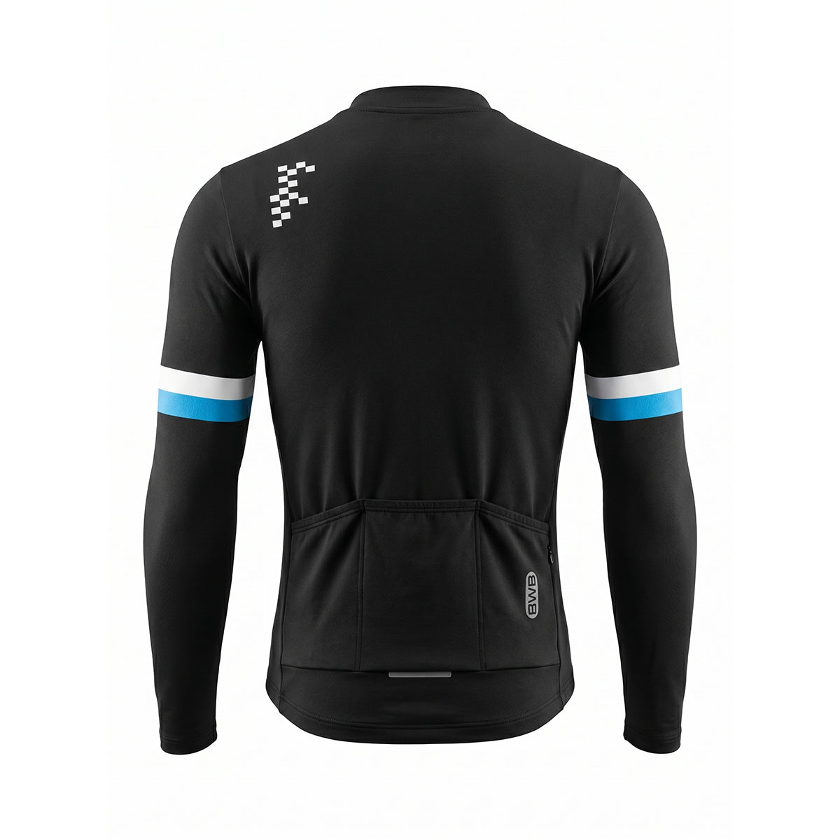 BWB Men's Black Thermal Frost performance Winter Cycling Jersey & cargo Bib Tights Set