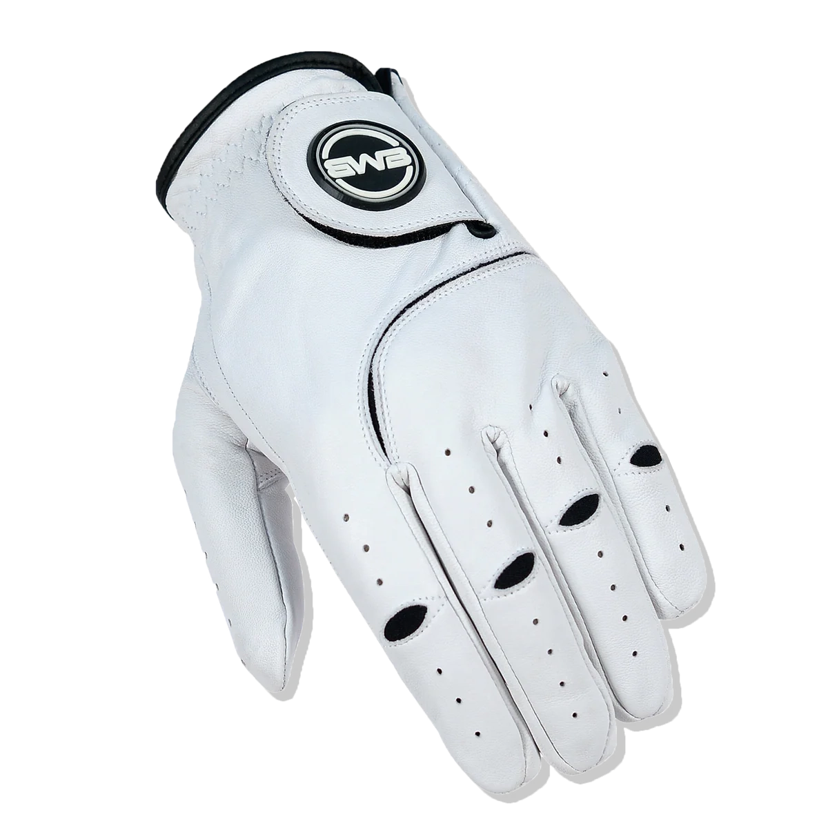 BWB Men's White / Black Left Hand Golf Glove