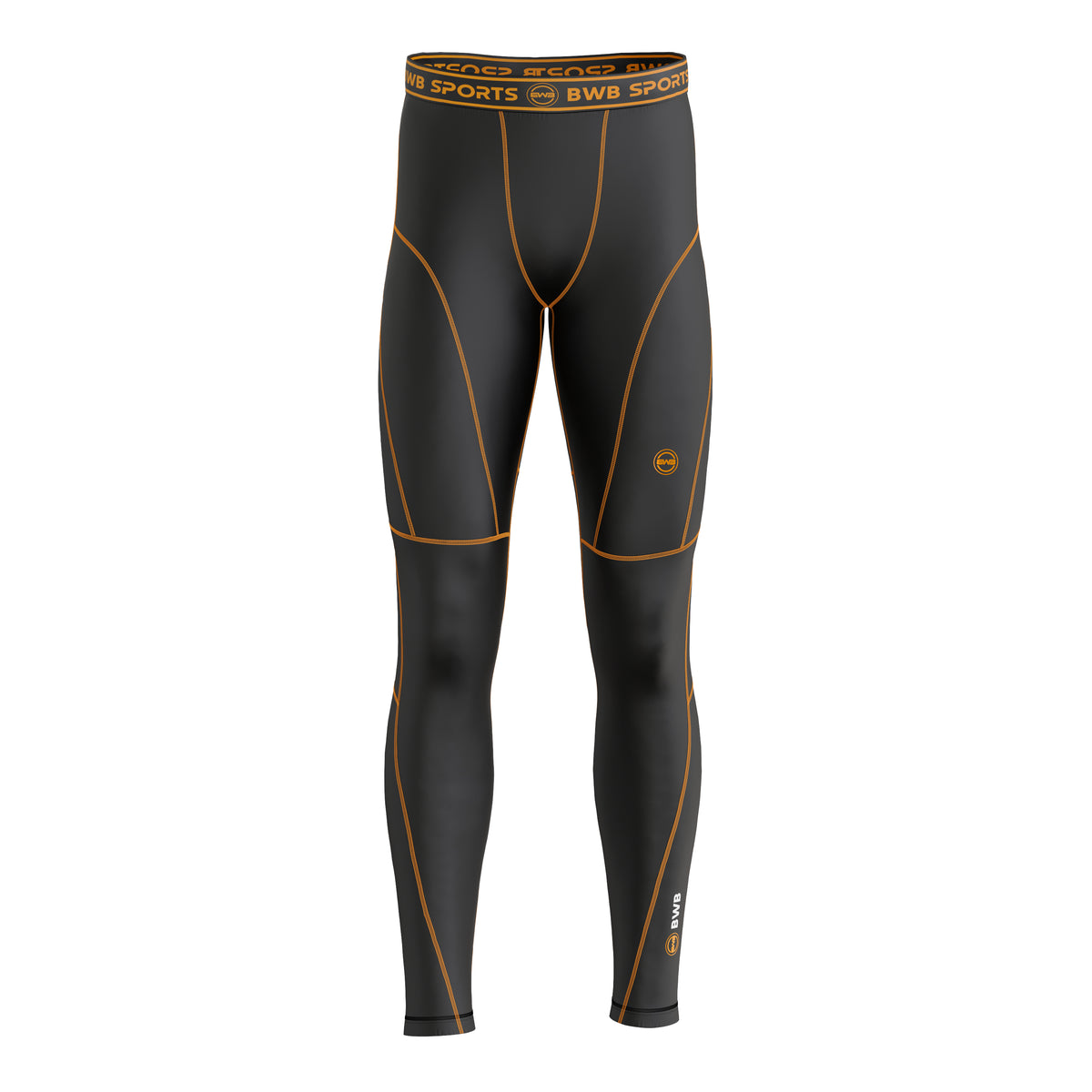 BWB Men's Black/Orange Premium Full Body Recovery Compression Bundle