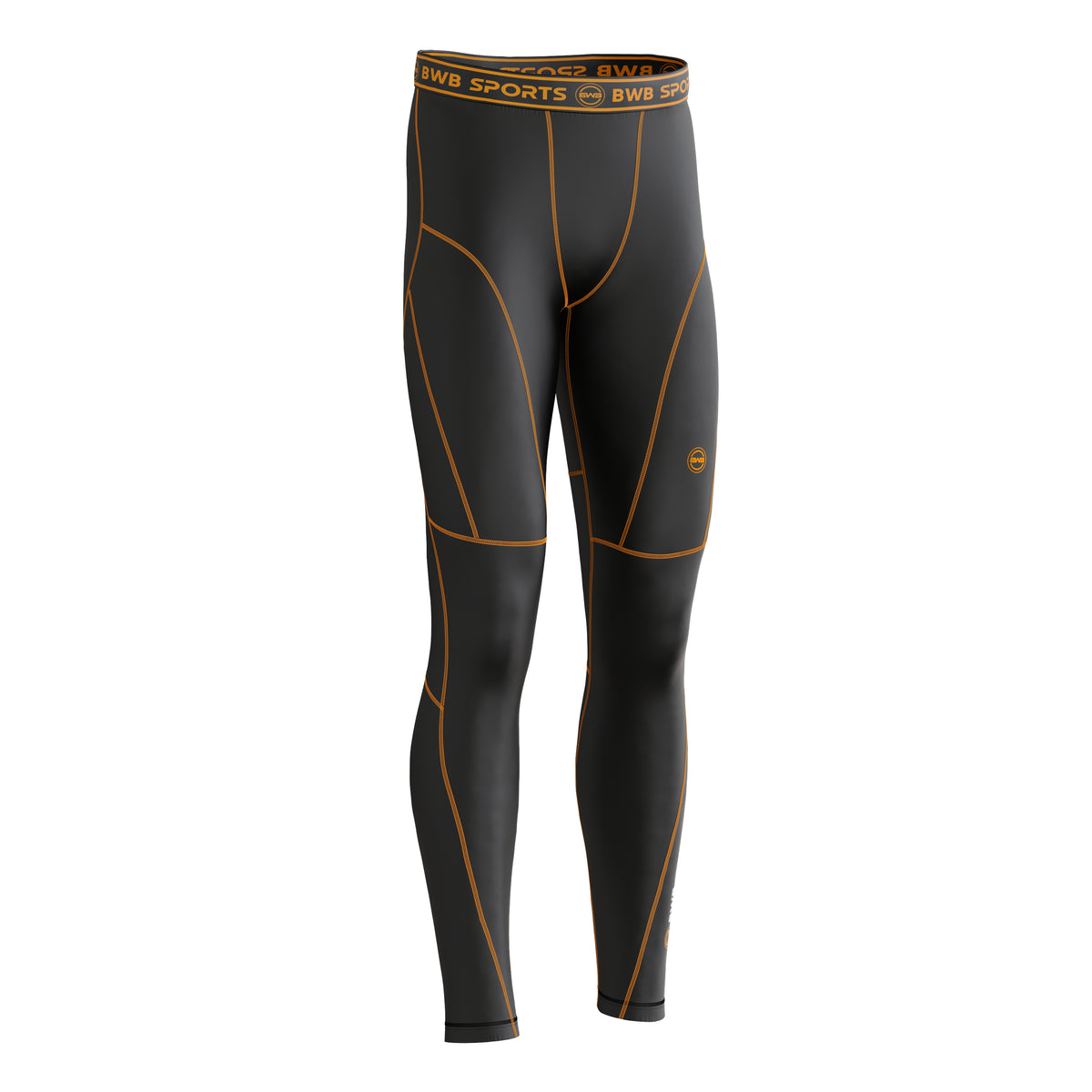 BWB Men's Black/Orange Premium Full Body Recovery Compression Bundle