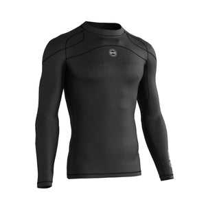 BWB MEN'S BLACK LONG SLEEVE BASELAYER COMPRESSION SHIRT & LEGGINGS SET