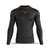 BWB MEN'S BLACK & ORANGE LONG SLEEVE BASELAYER COMPRESSION SHIRT & LEGGINGS SET