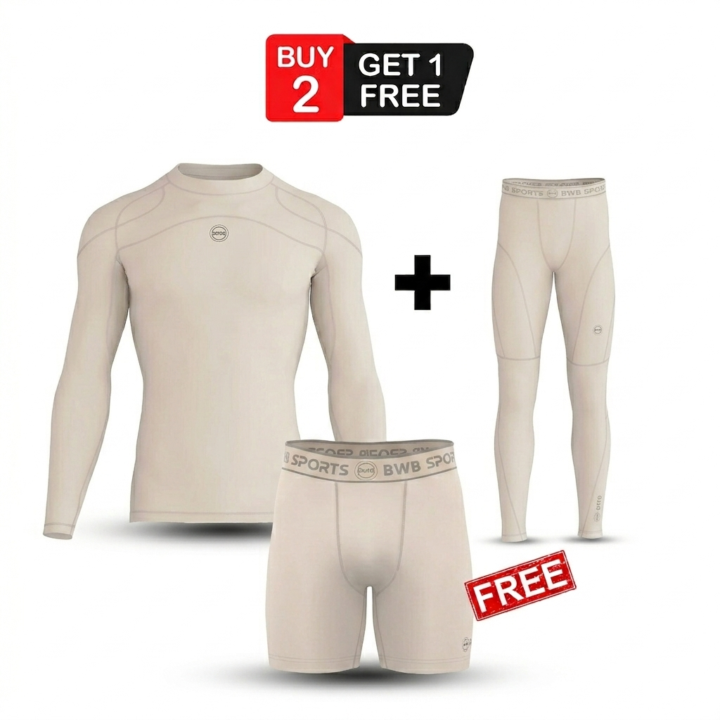 BWB Men's Post Ride Beige Recovery Bundle (Muscle Recovery Performance Kit)