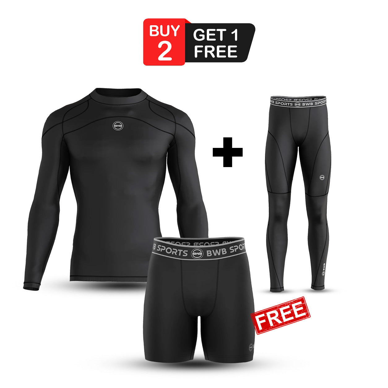 BWB Men's Post Ride Black Recovery Bundle (Muscle Recovery Performance Kit)