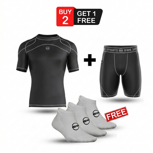 BWB Men’s Black/White Race Day Runner Performance Bundle
