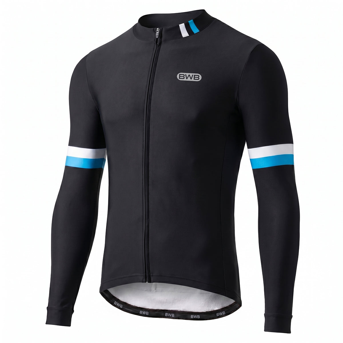 BWB Men's Black Thermal Frost performance Winter Cycling Jersey & cargo Bib Tights Set