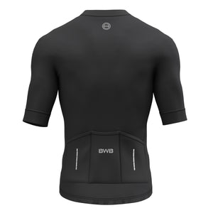 Black Men's Short Sleeve Cycling Jersey & Bib Shorts Set with 3 Pairs Cycling Socks & Free Fingerless Gel Padded Gloves