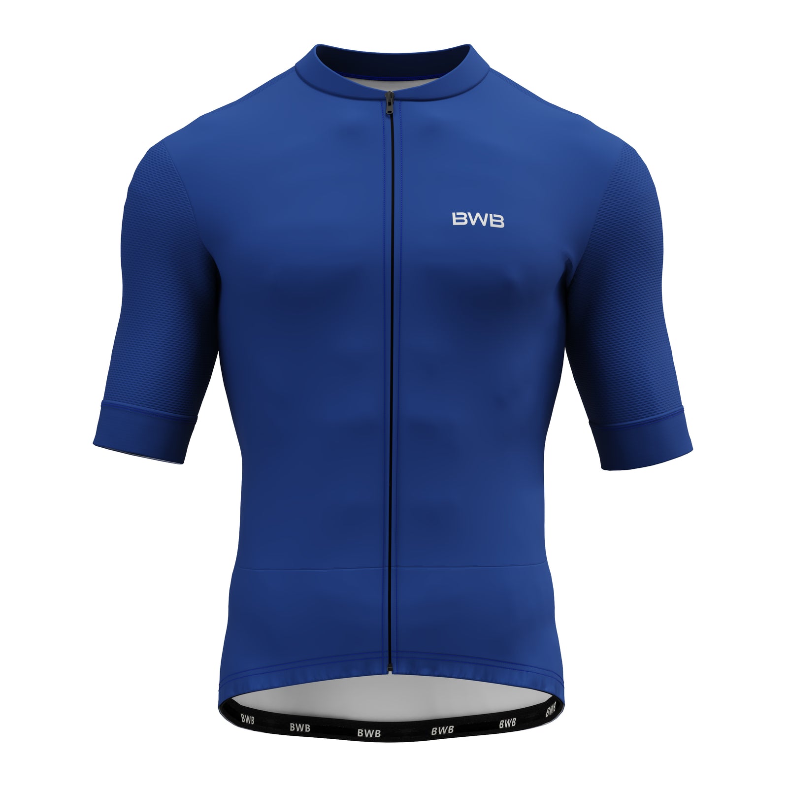 BWB Men's Pro Navy Blue Short Sleeve Summer Cycling Jersey