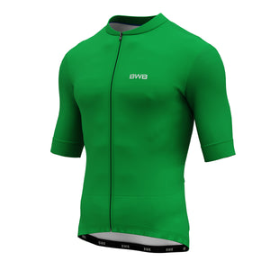 Green Men's Short Sleeve Cycling Jersey & Bib Shorts Set with 3 Pairs Cycling Socks & Free Fingerless Gel Padded Gloves