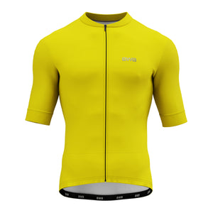 BWB Men's Pro Yellow Short Sleeve Summer Cycling Jersey