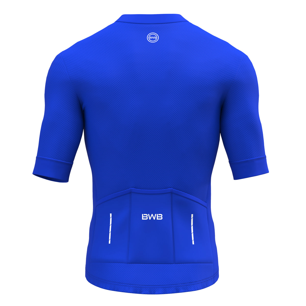 BWB Men's Pro Blue Short Sleeve Summer Cycling Jersey
