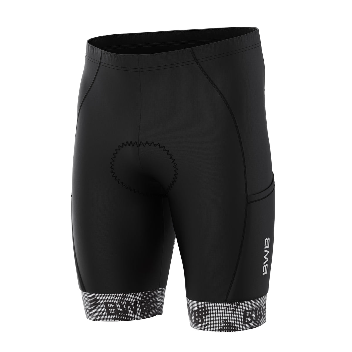 Bwb Men Men's Black & Grey Gel Padded Cycling Shorts | BWB Sports - BWB Sports®