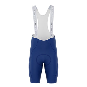 Blue Men's Short Sleeve Cycling Jersey & Bib Shorts Set with 3 Pairs Cycling Socks & Free Fingerless Gel Padded Gloves