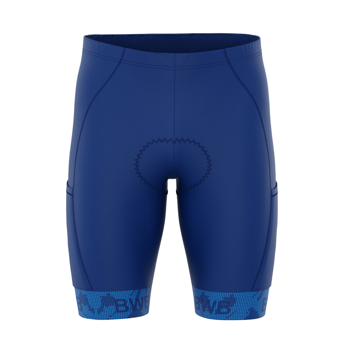 BWB Men’s Essential Navy Blue Gel Padded Summer Cycling Cargo Shorts