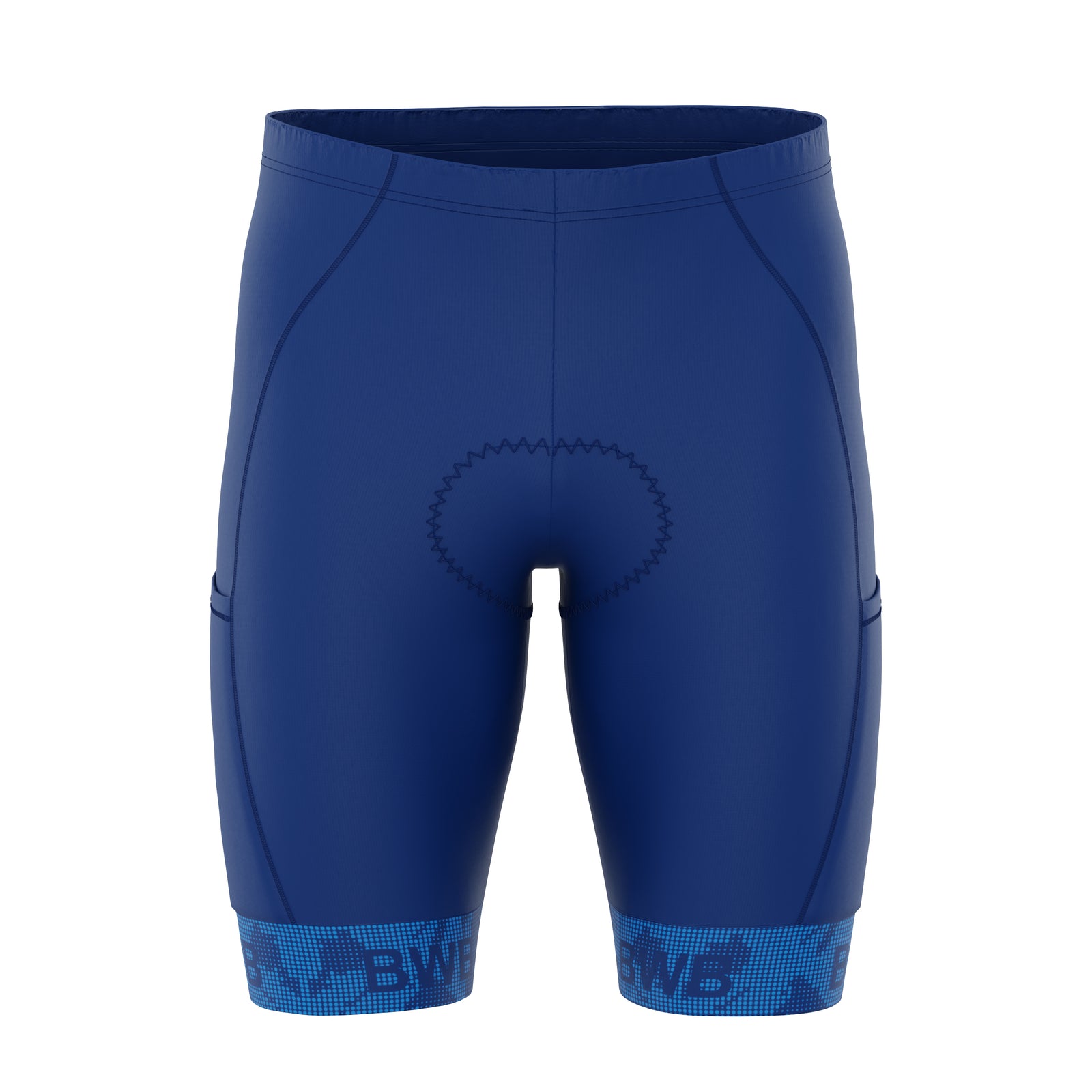 BWB Men’s Essential Navy Blue Gel Padded Summer Cycling Cargo Shorts