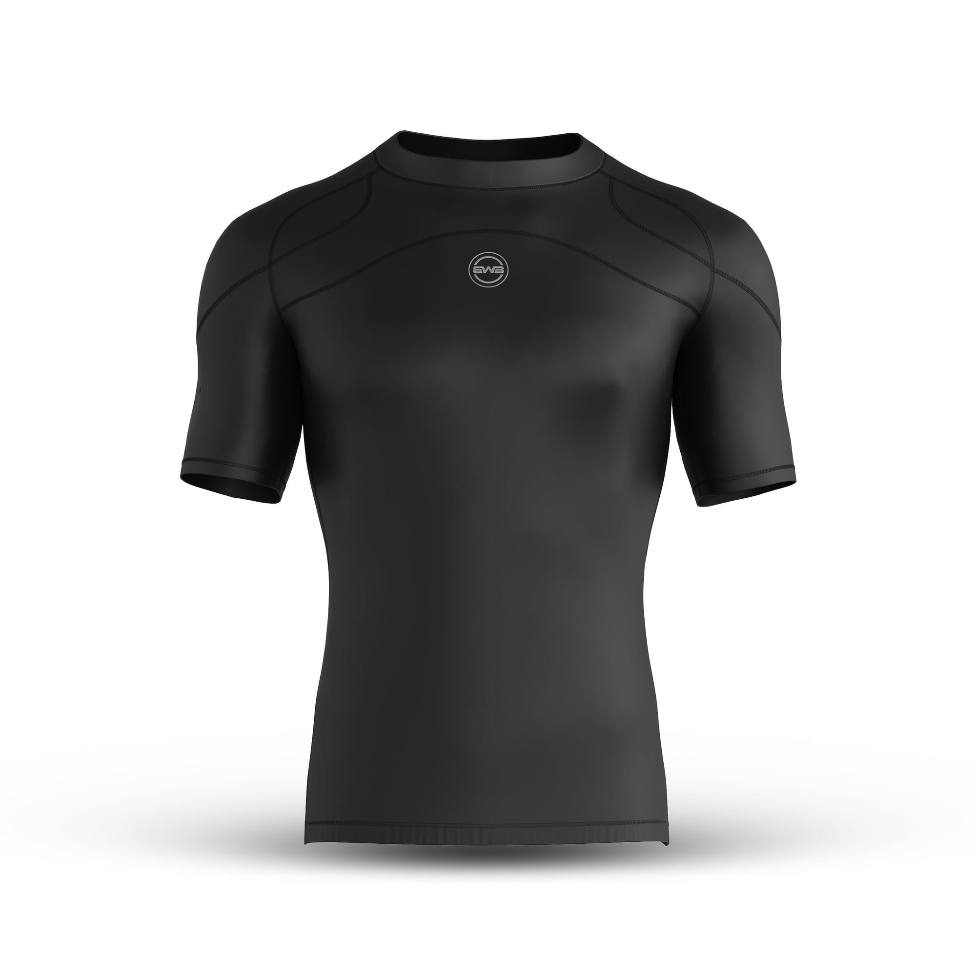 BWB Men's Black Short Sleeve Compression Shirt