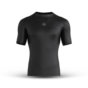 Men's Black Short Sleeve Baselayer Compression Shirt & Shorts Set