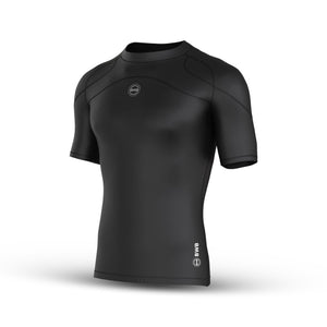 Men's Black Short Sleeve Baselayer Compression Shirt & Shorts Set