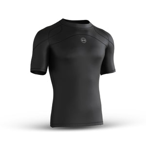 Men's Black Short Sleeve Baselayer Compression Shirt & Shorts Set