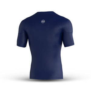 BWB Men's Navy Blue Short Sleeve Compression Shirt